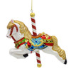 Kurt Adler 6" Bellissimo Carousel Horse Glass Christmas Ornament BELL0046