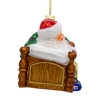 Kurt Adler Noble Gems™ 4" Sleeping Santa Glass Christmas Ornament NBX0201 -4