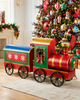 Raz 24" Metal Lively Locomotive Train Large Christmas Decoration 4617079-2