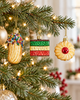 Kurt Adler 2.5" Noble Gems Set of 3 Italian Cookies Glass Christmas Ornament NB1199-2
