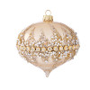 Raz 6" Gold Beaded Glass Christmas Ornament 4022874 -3