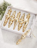 Raz 6.5" Box of Gold Finial Glass Christmas Ornaments 4122829