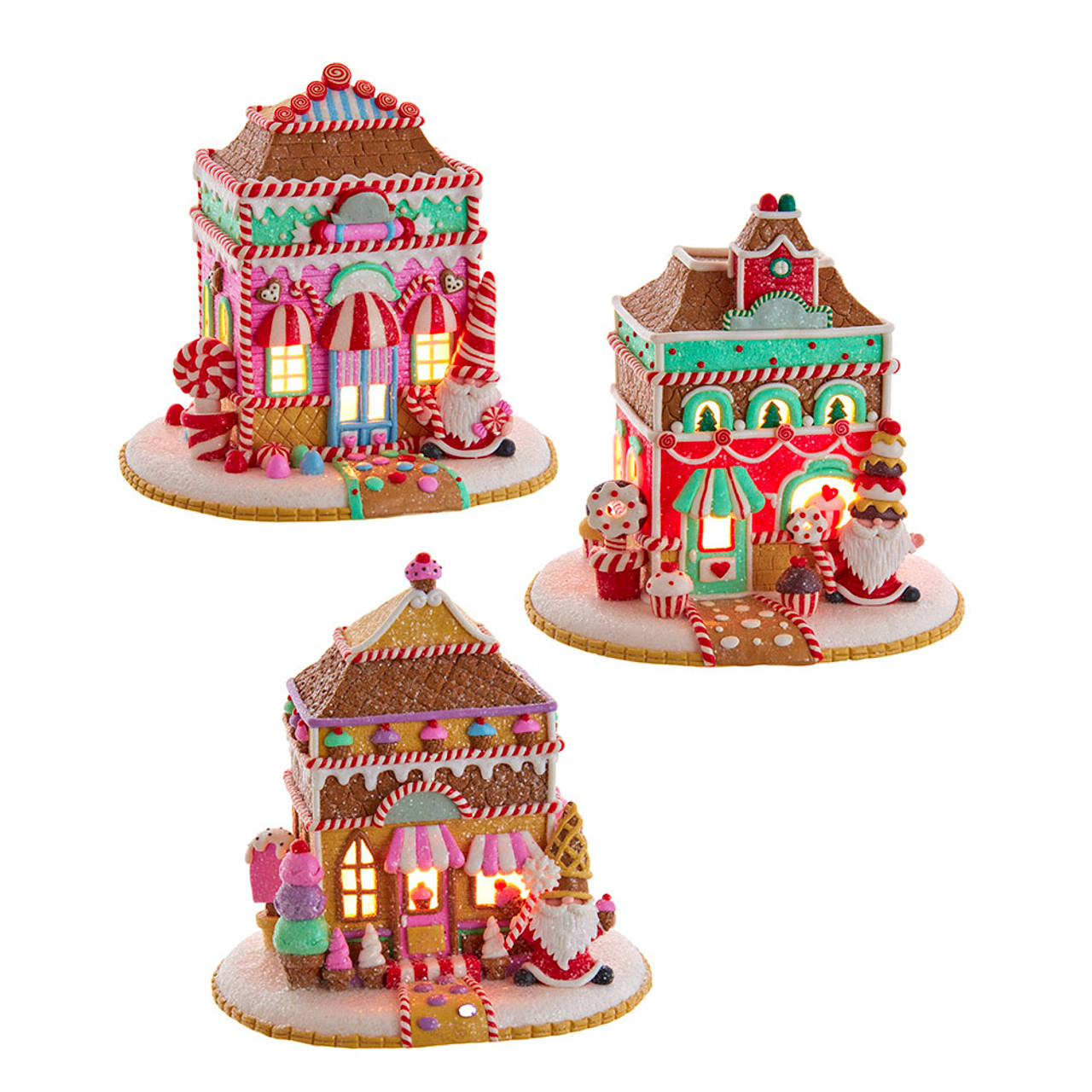 Raz 5.5" Lighted Gingerbread House Christmas Decoration Raz Imports