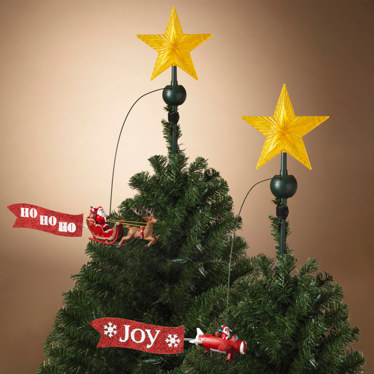 Mr. Christmas Animated Tree Topper Santas Sleigh with Banner - 2020ph.com