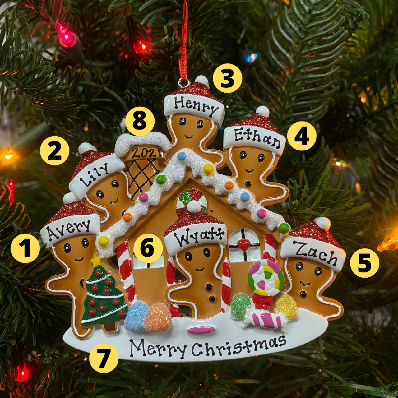 Gingerbread house personalized or non personalized Christmas ornament