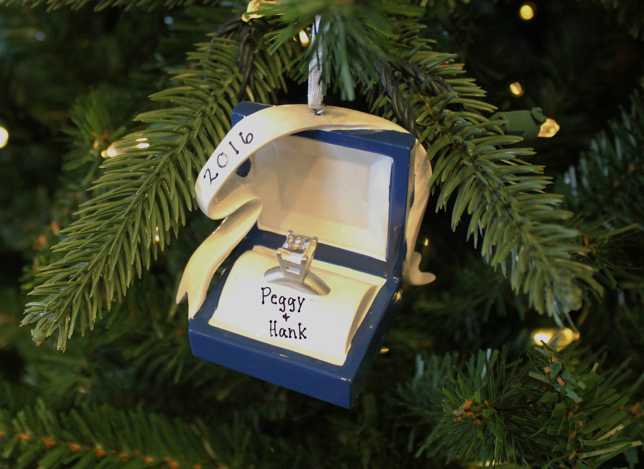 engagement ring box ornament