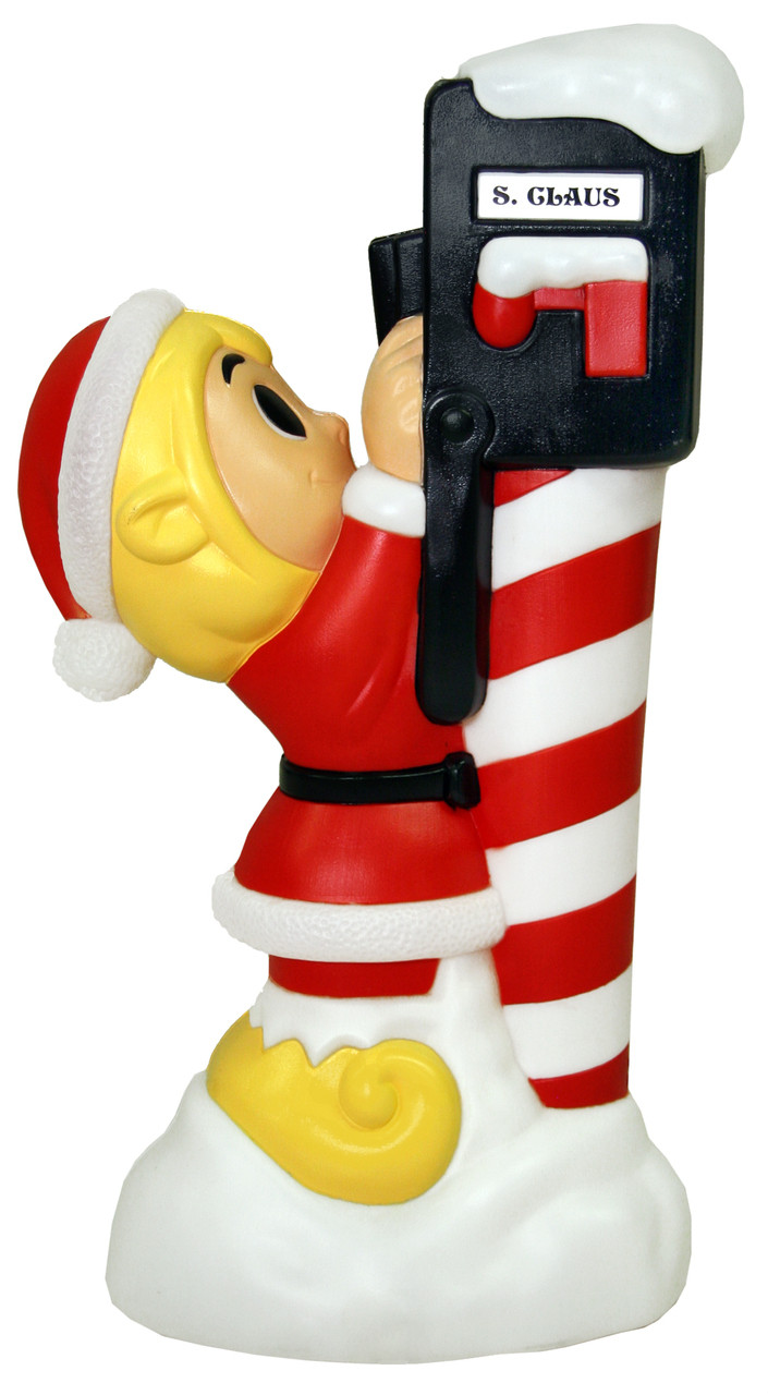 60 Santa And Elf 10 Piece Lighted Christmas Blow Mold Set Christmas Blow Mold Outdoor Christmas Decorations