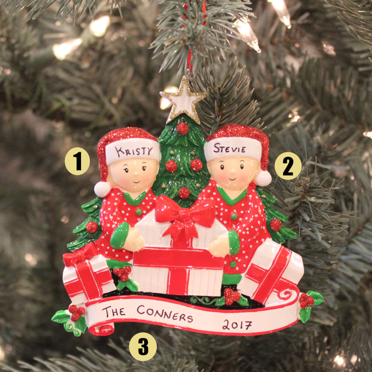 personalized christmas ornaments couple's first christmas