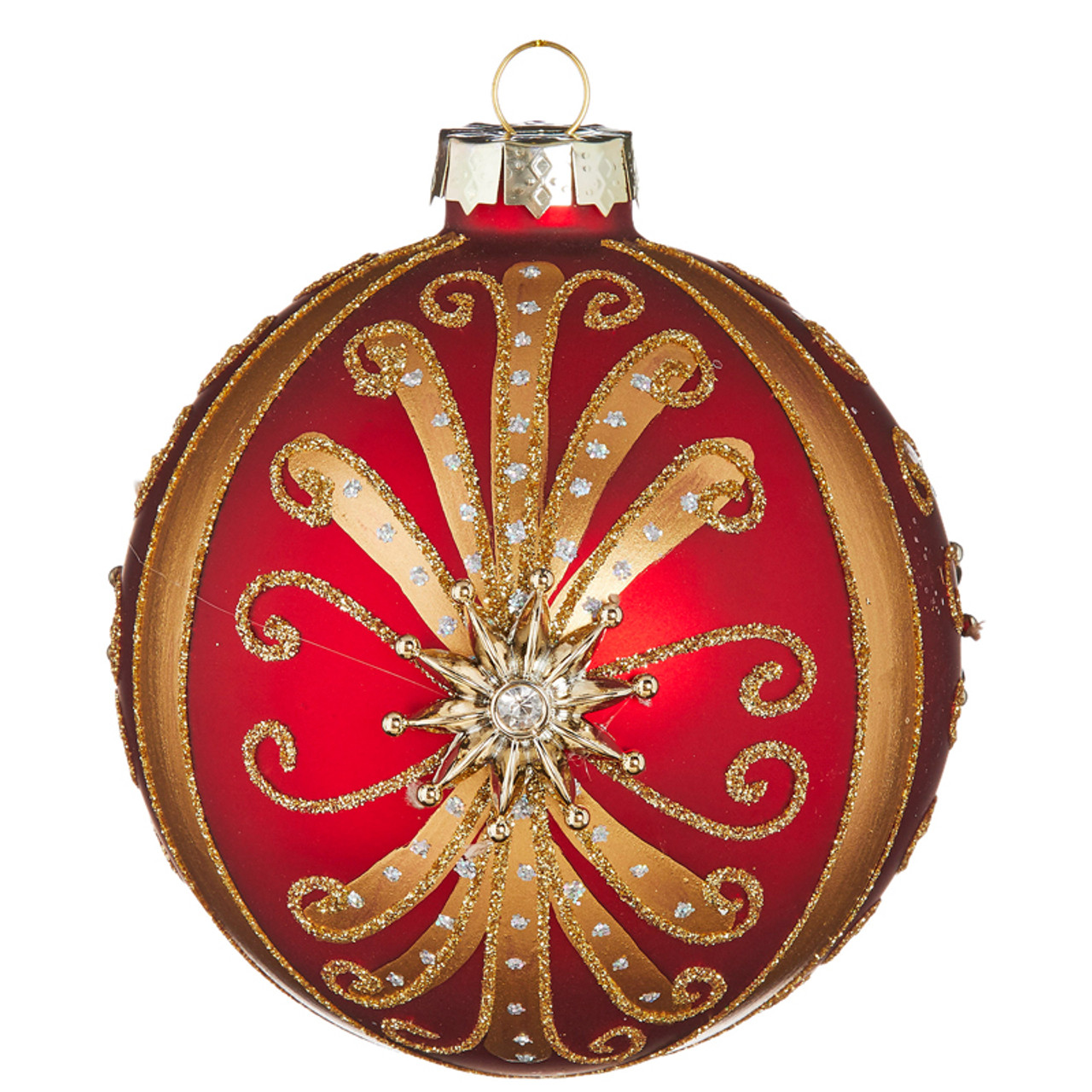 Glass Christmas reindeer ornament Gold *new* hanging XMAS decor CUTE !