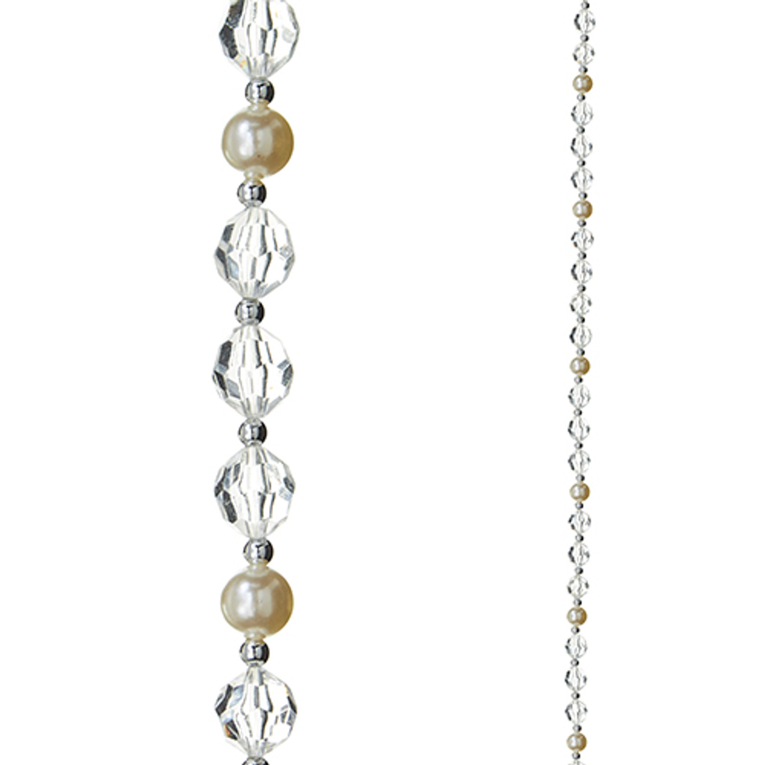 Raz 6' Crystal and Pearl Christmas Tree Garland