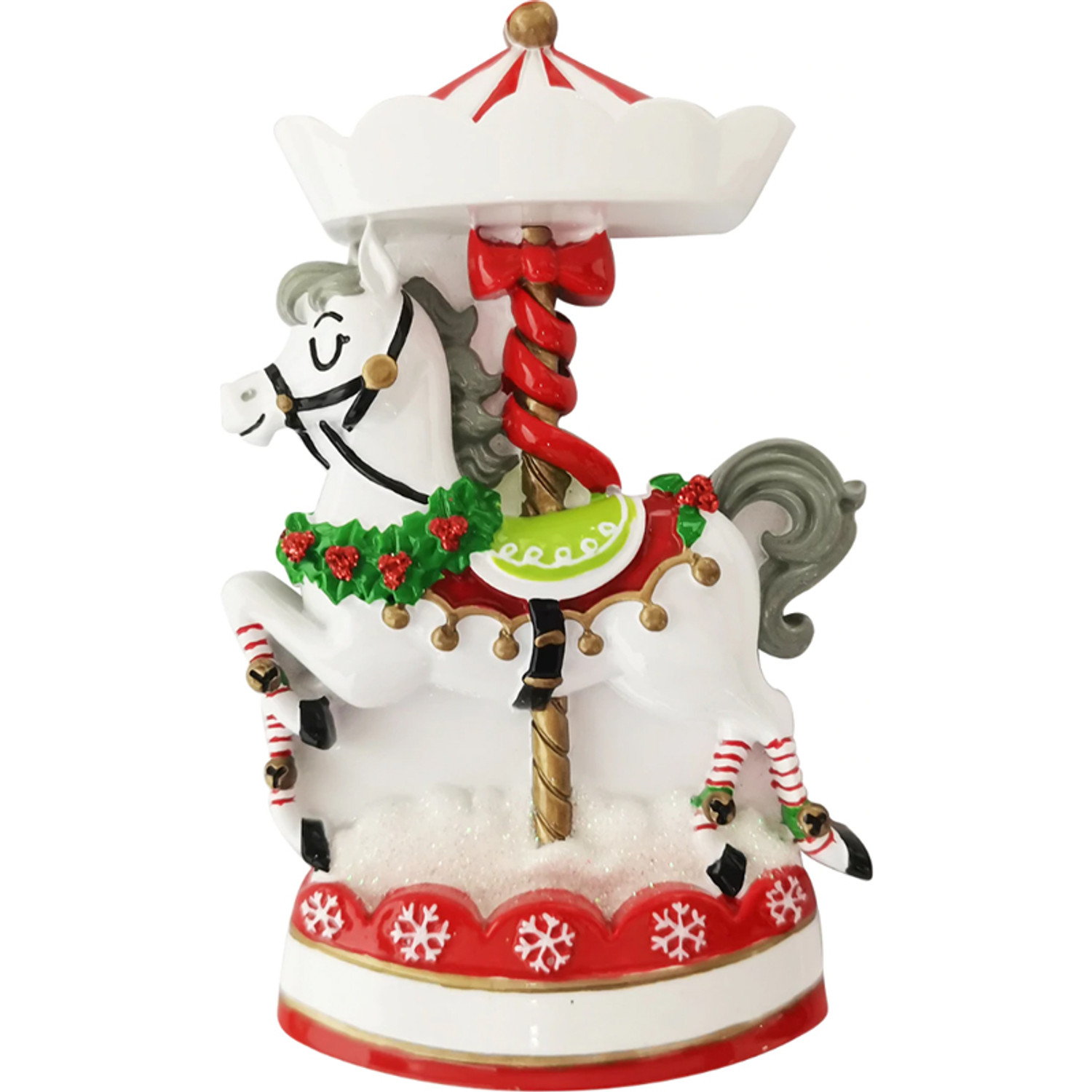 Nostalgic Carousel Personalized Christmas Ornament OR2392