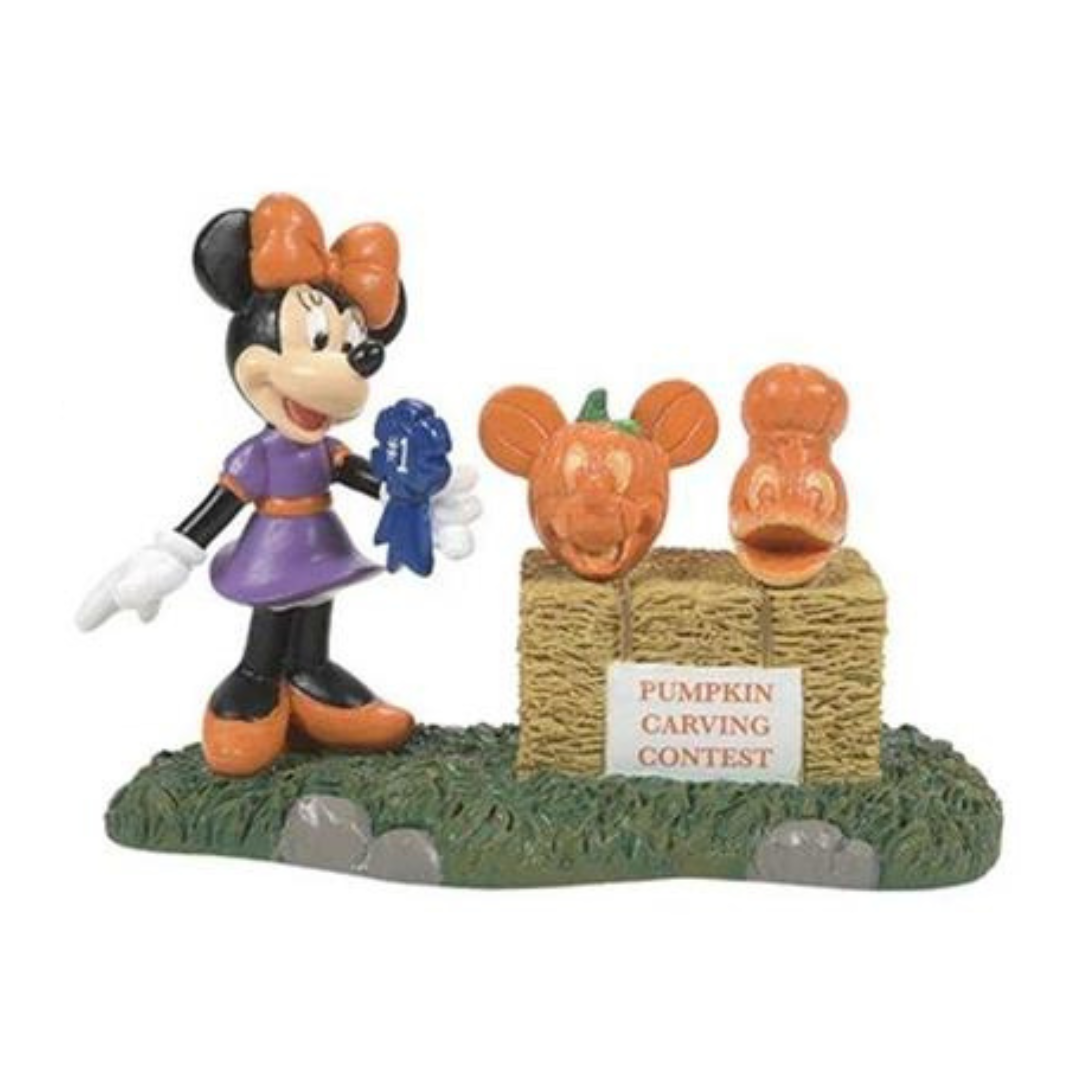 Department 56 Disney Mickey's Pumpkintown Minnie Picks A Winner - Thumbnail 5