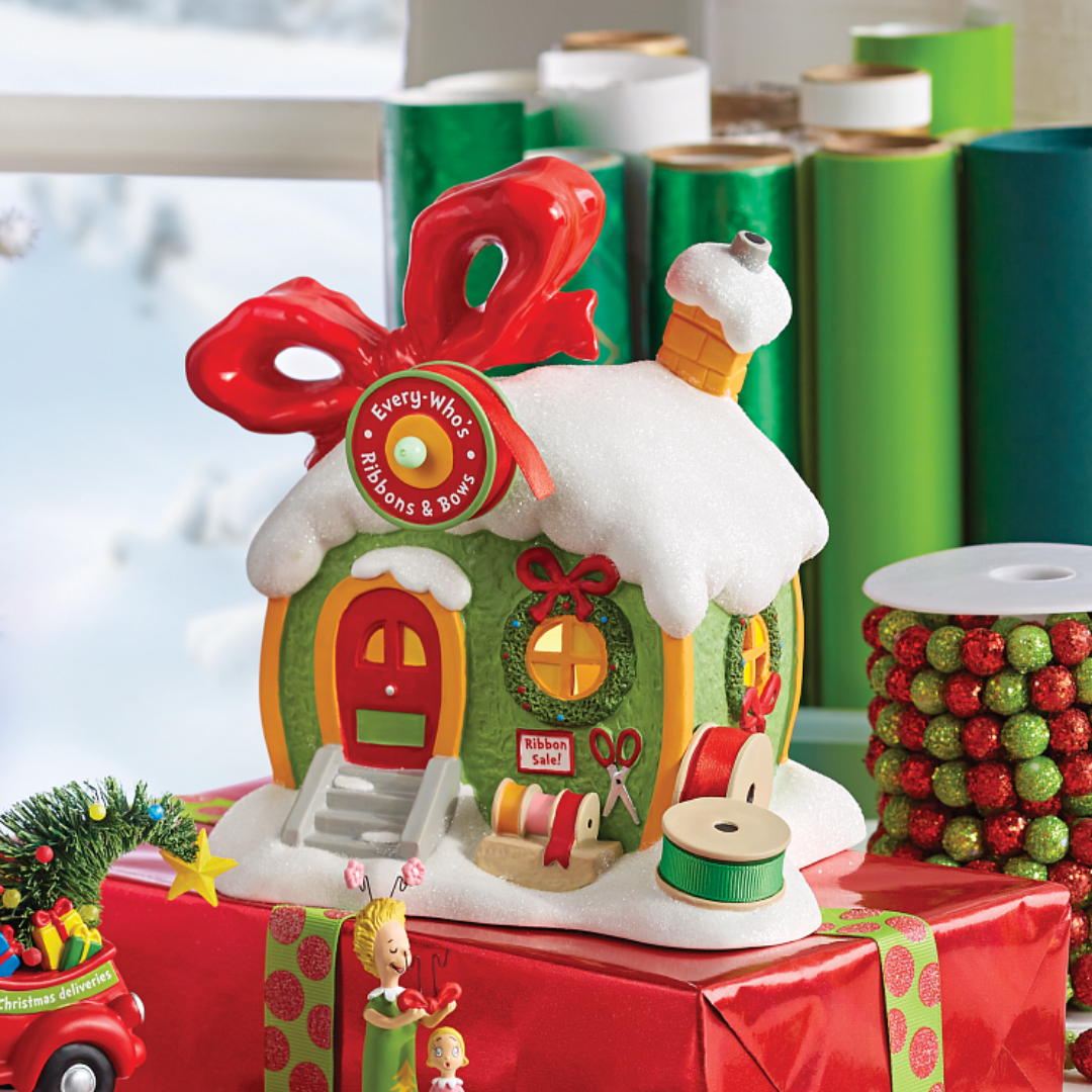 The Grinch Village Every Who's Ribbon & Bows Building
