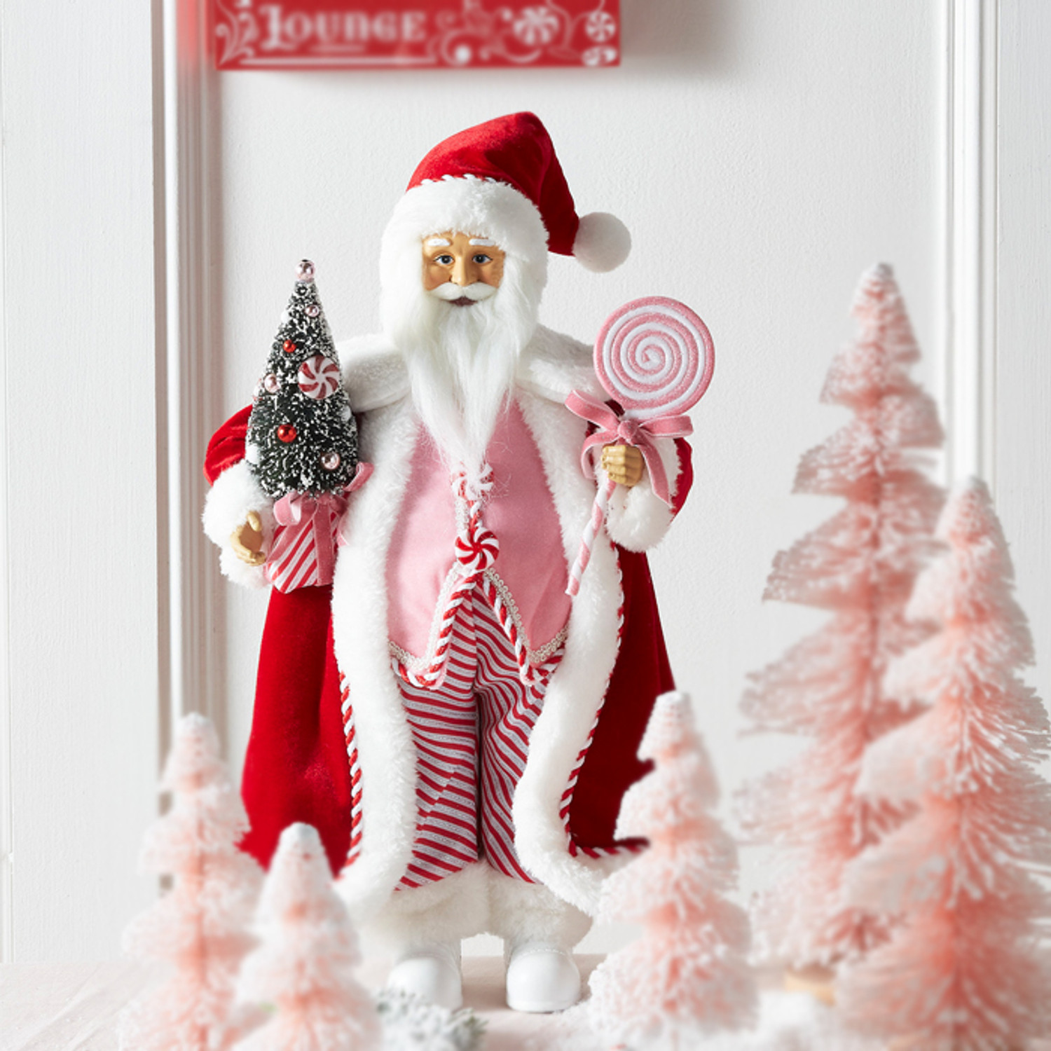 RAZ Imports Peppermint Santa Ornament at Von Maur