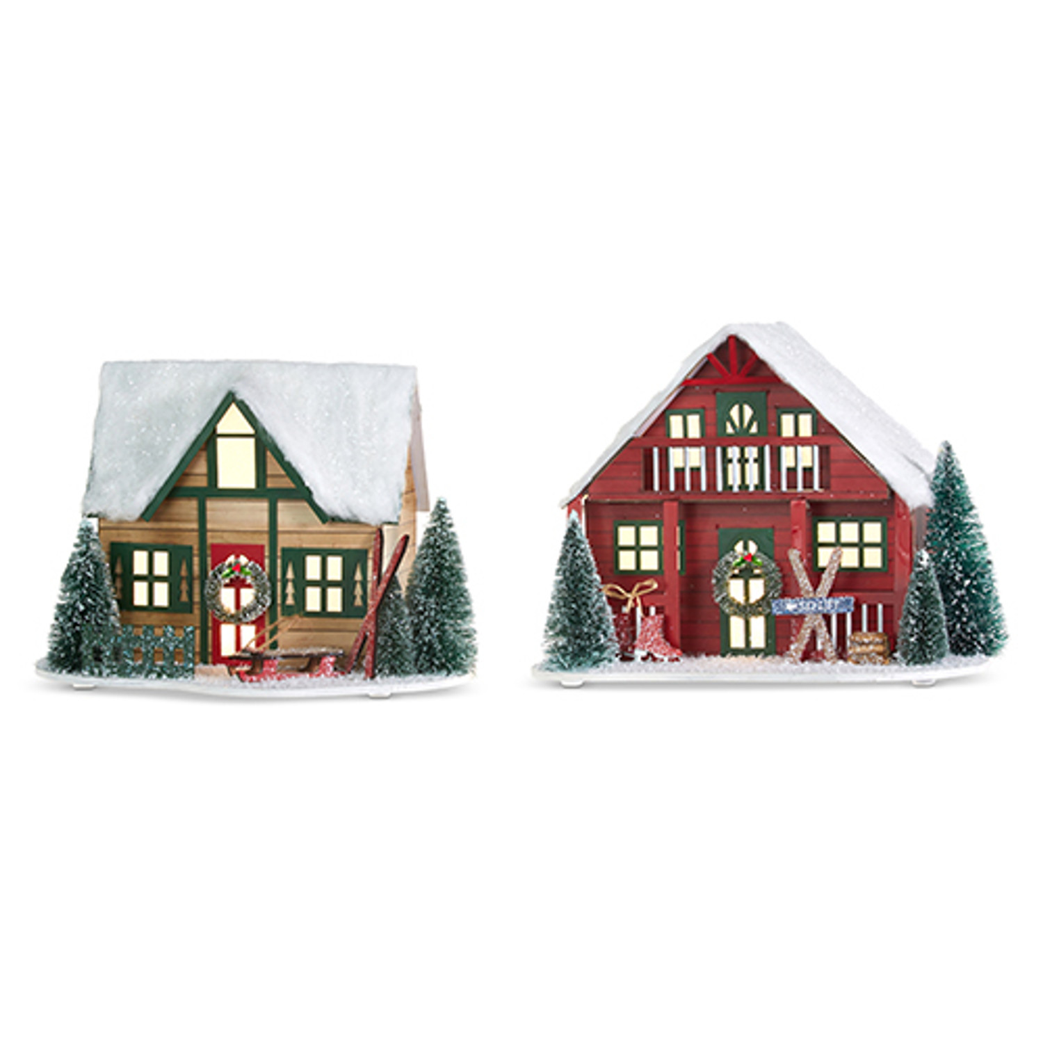 Raz 10.25 Lighted Paper Ski Lodge Christmas Decor, Raz Imports, Raz  Christmas, Christmas Home Decor