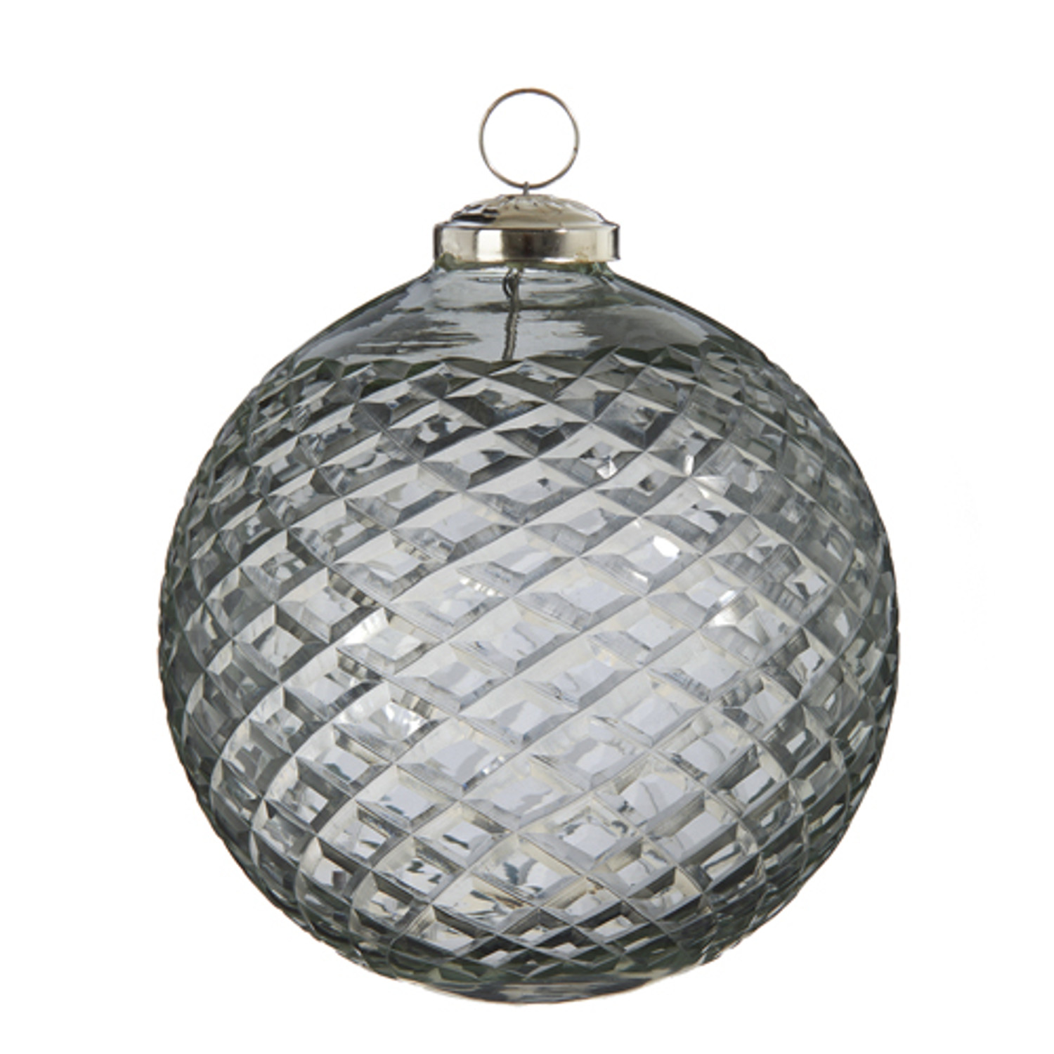 Raz Imports 2023 Holiday Cheers 5 Clear Diamond Cut Ball Ornament