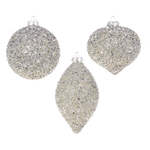 Raz Imports Beaded Glass Ornament