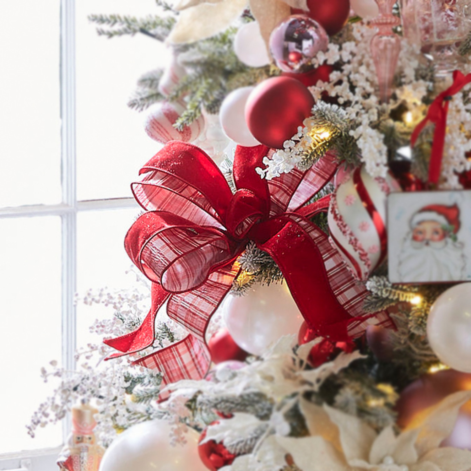 Red Ribbon tree  Ribbon tree, Holiday decor, Red ribbon