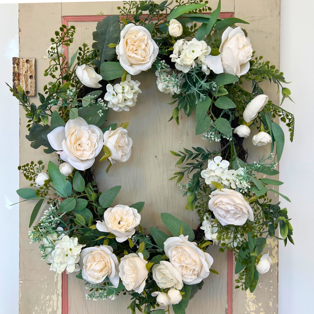 How to make a Winter Wreath for Your Front Door - Southern Charm Wreaths