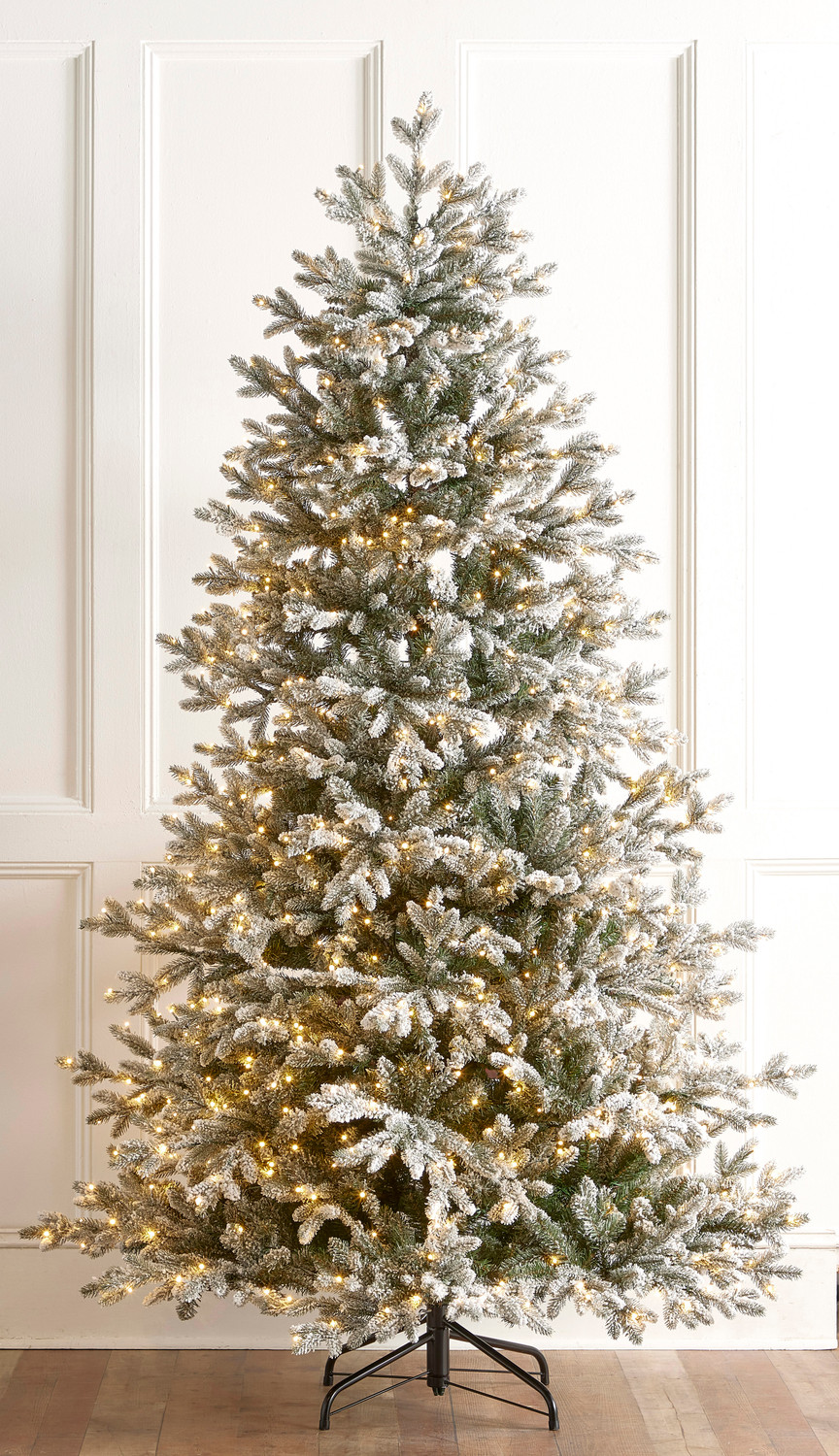 Raz 7.5' or 9' O Tannenbaum Snowy Nordic Fir Christmas Tree with