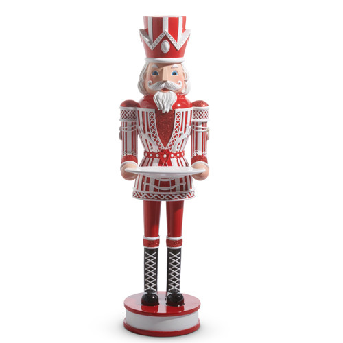 Raz Imports Peppermint Nutcracker