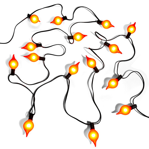 Raz 14' Connectable Matte Kismet String Halloween Lights on Black