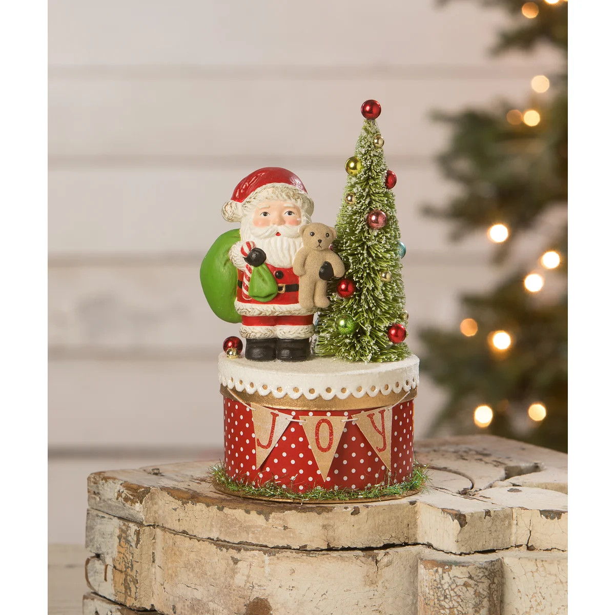 Bethany Lowe Joy Santa on Box - Thumbnail 5