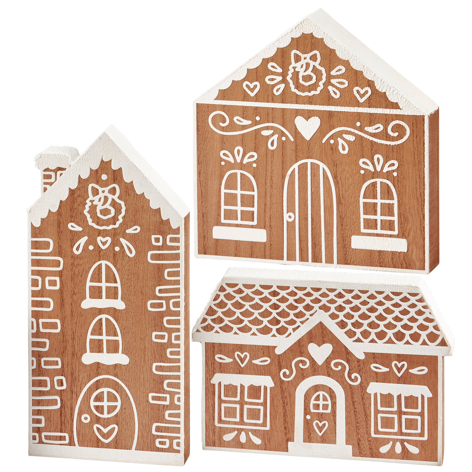 Primitives By Kathy Gingerbread House Chunky Sitter Set of 3