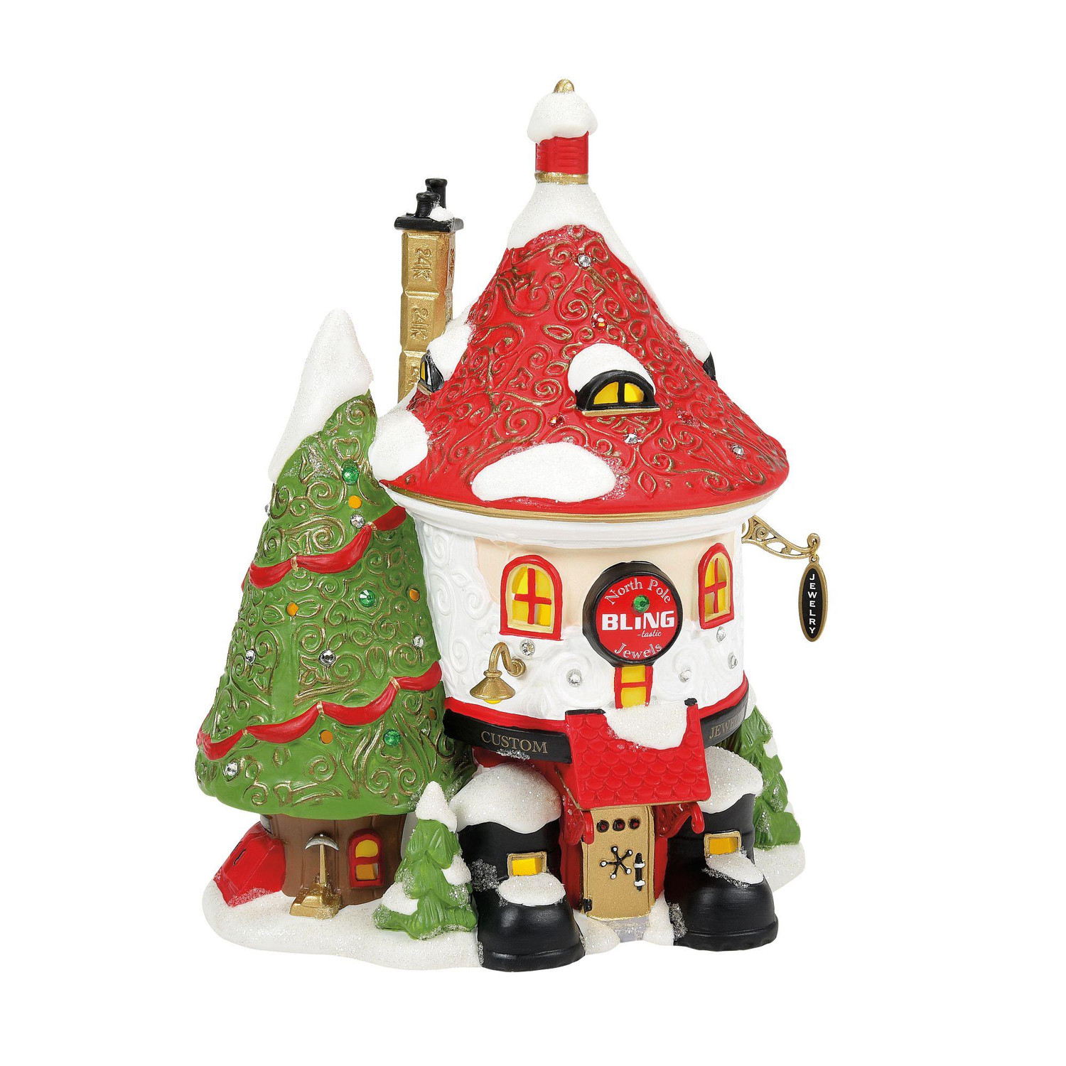 dept 56 デパートメント56 サンタオルゴール　クリスマス Department 56 North Pole Village Blingtastic Jewelers 35