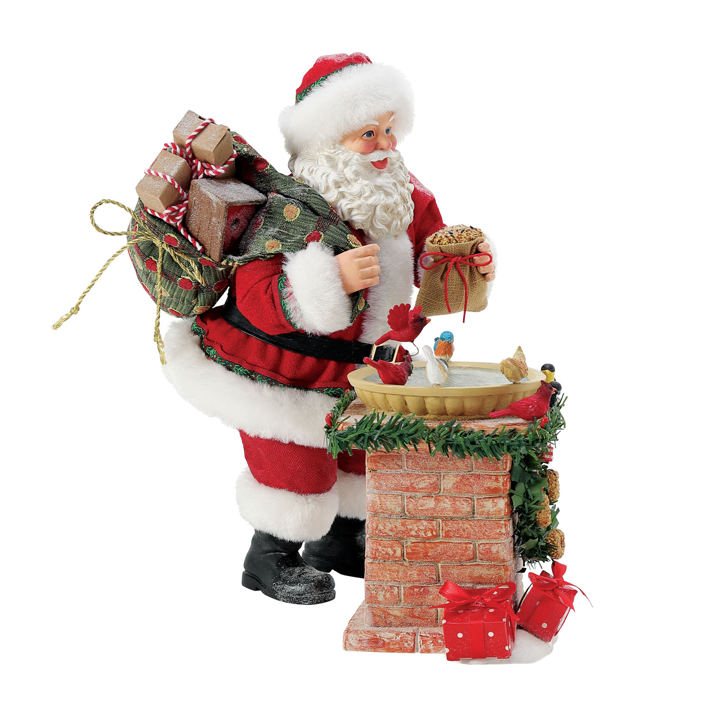 【貴重】Possible Dreamsサンタとクリスマス合唱隊５人セット Department 56 Possible Dreams Santa Bird Bath Figure | Department