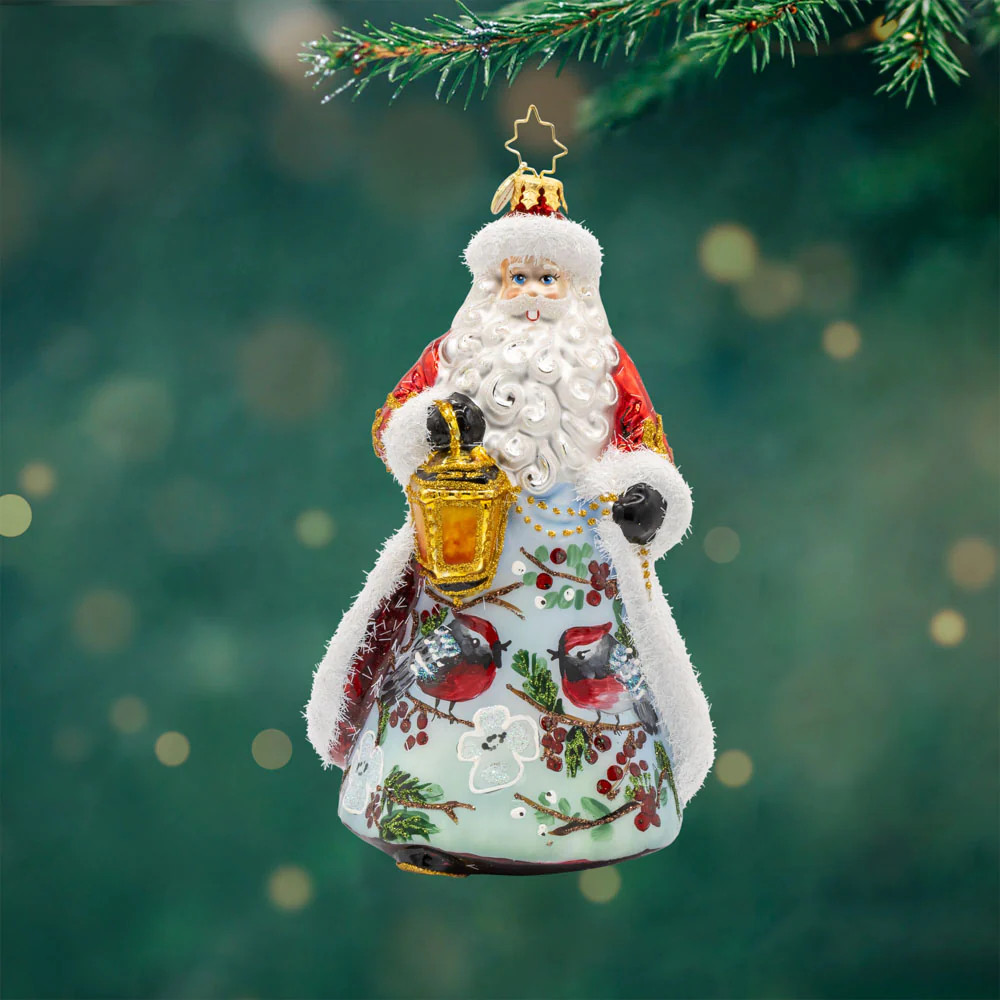 Christopher Radko Cardinal Kris Kringle Glass Christmas Ornament