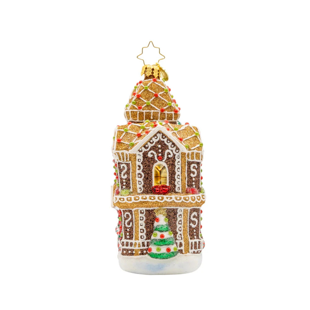 Christopher Radko Gingerbread Manor Glass Christmas Ornament - Thumbnail 3