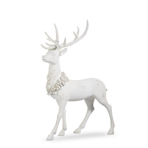 Raz Imports Deer with Holly Wreath