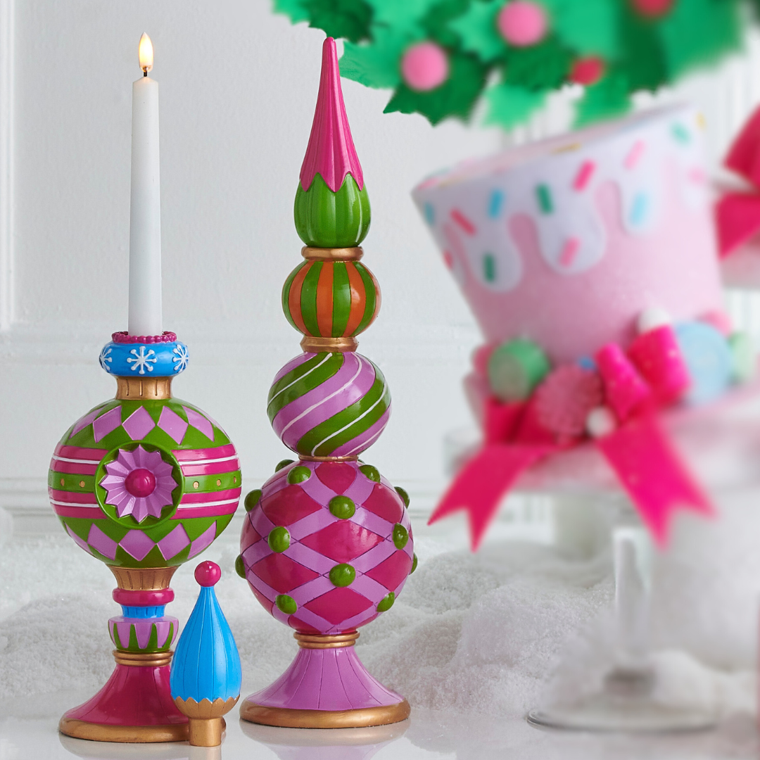 Raz Imports Finial Candle Holder - Thumbnail 2
