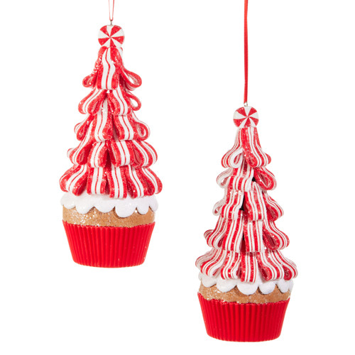 Raz Imports Peppermint Ribbon Tree Ornament