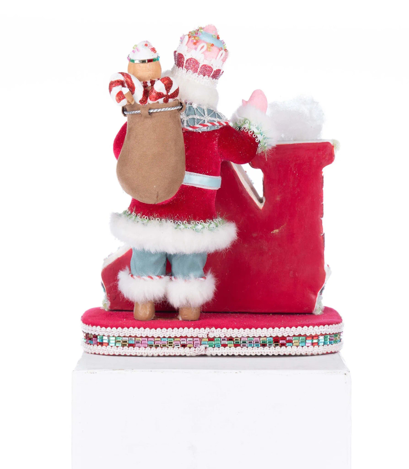 Katherine's Collection Sweet Delights Santa Kringle Stocking Holder - Thumbnail 4