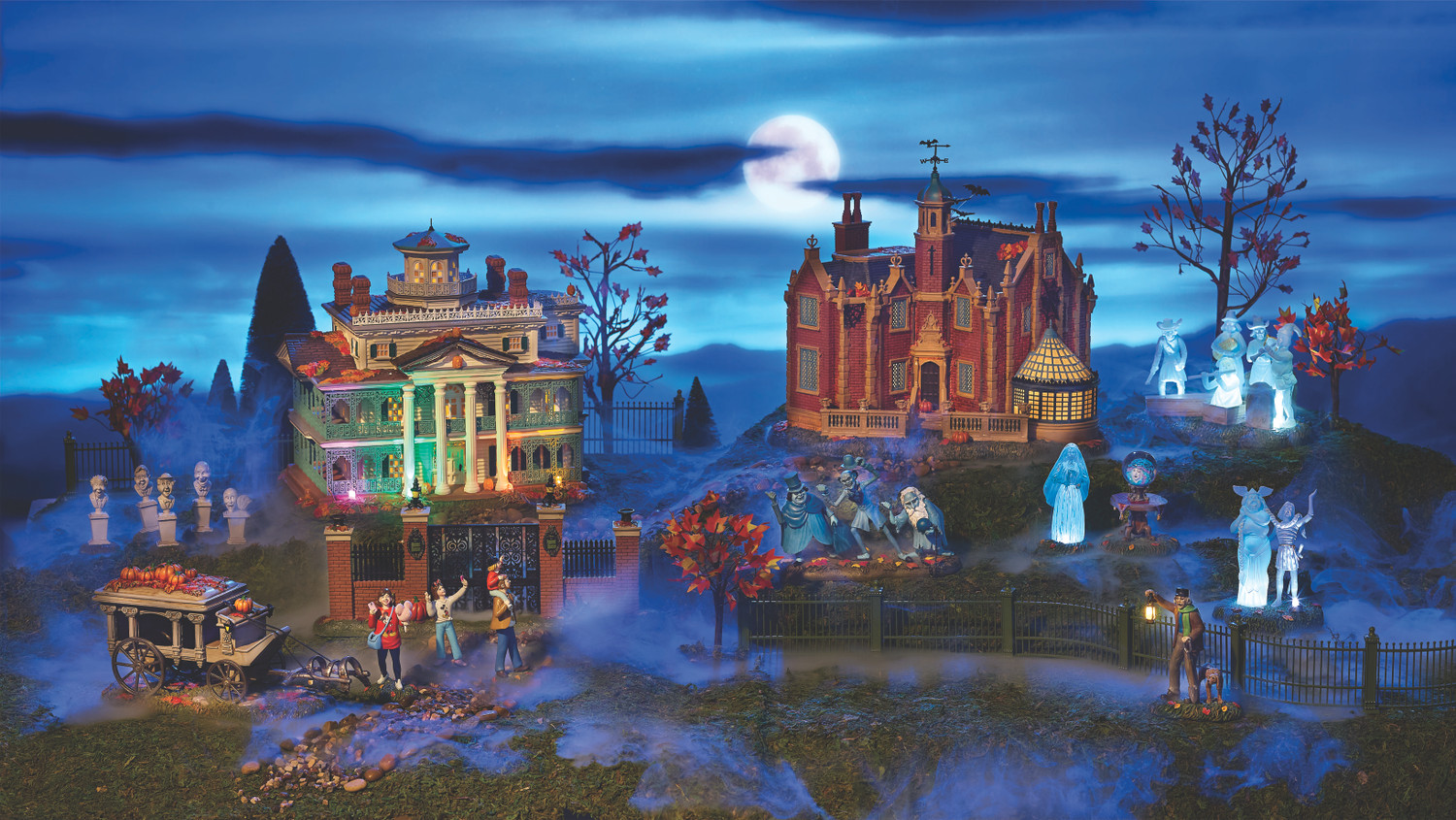 Department 56 Haunted Mansion Village and Accessory Set