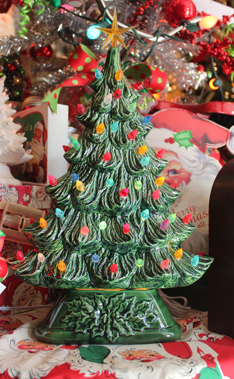 Mini-Weihnachtsbäume Aus Flaschenbürste, 5 Größen, Mit Lichterkette & Figuren – Deko Für Tisch & Dorf
