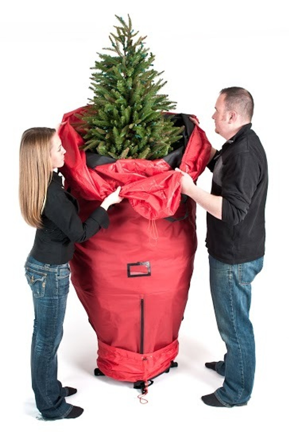 Santa's Bags Sac de rangement vertical moyen pour sapin de Noël de 7,5 pi, stockage d'arbre de noël