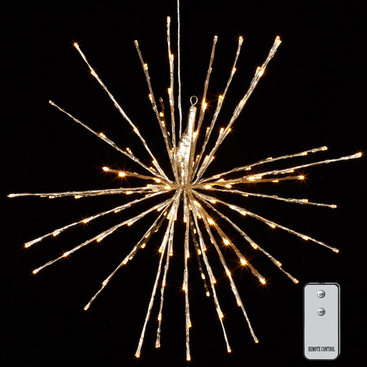 LED Starburst Fairy Lights Remote Control, Best Selling Hanging Starburst  LED Lights Wedding Home Decor Remote Firework, Christmas,firework 