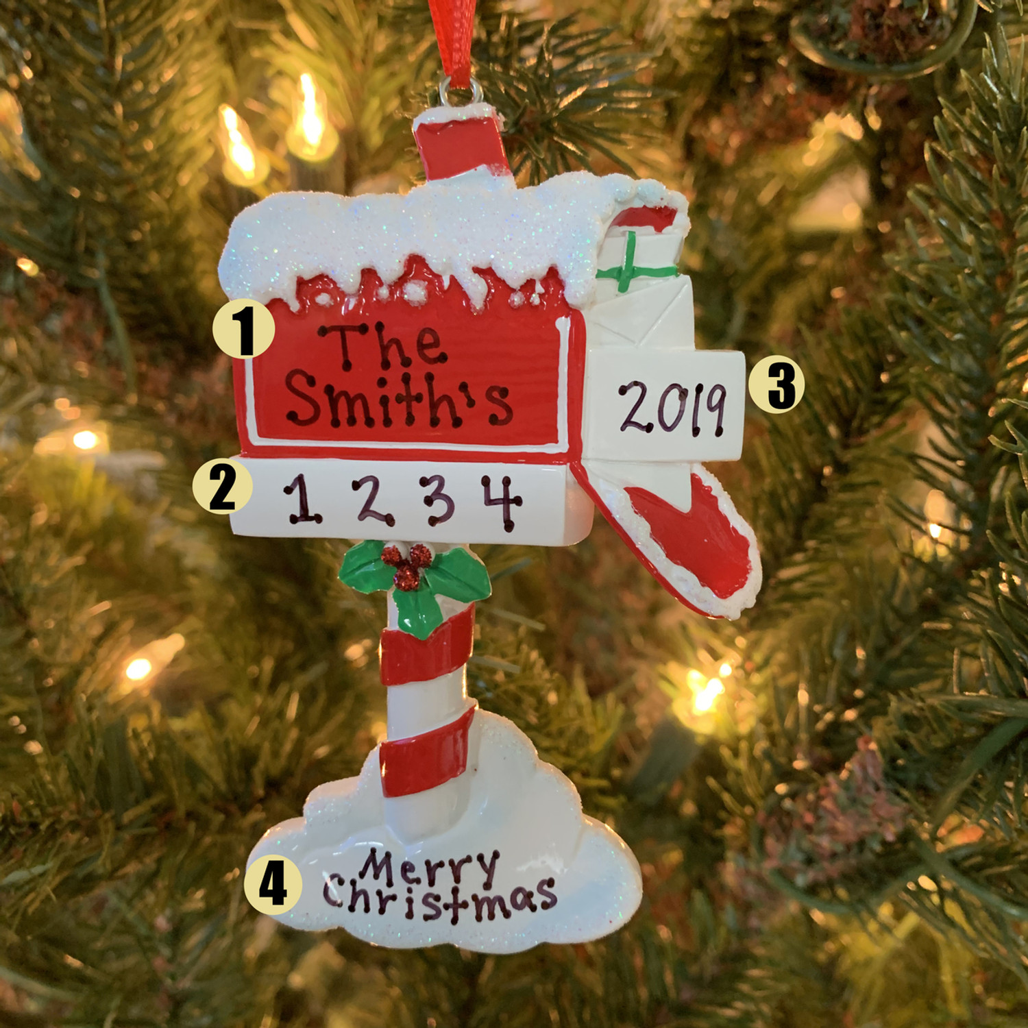 Personalized zip code ornament, New Home Owner Gift, Neighbor Gift