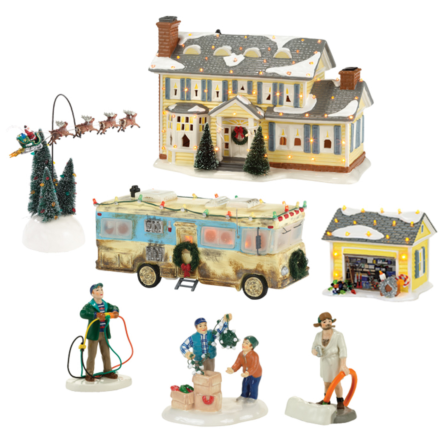 Department 56 7 Piece Christmas Vacation Village Set | Department