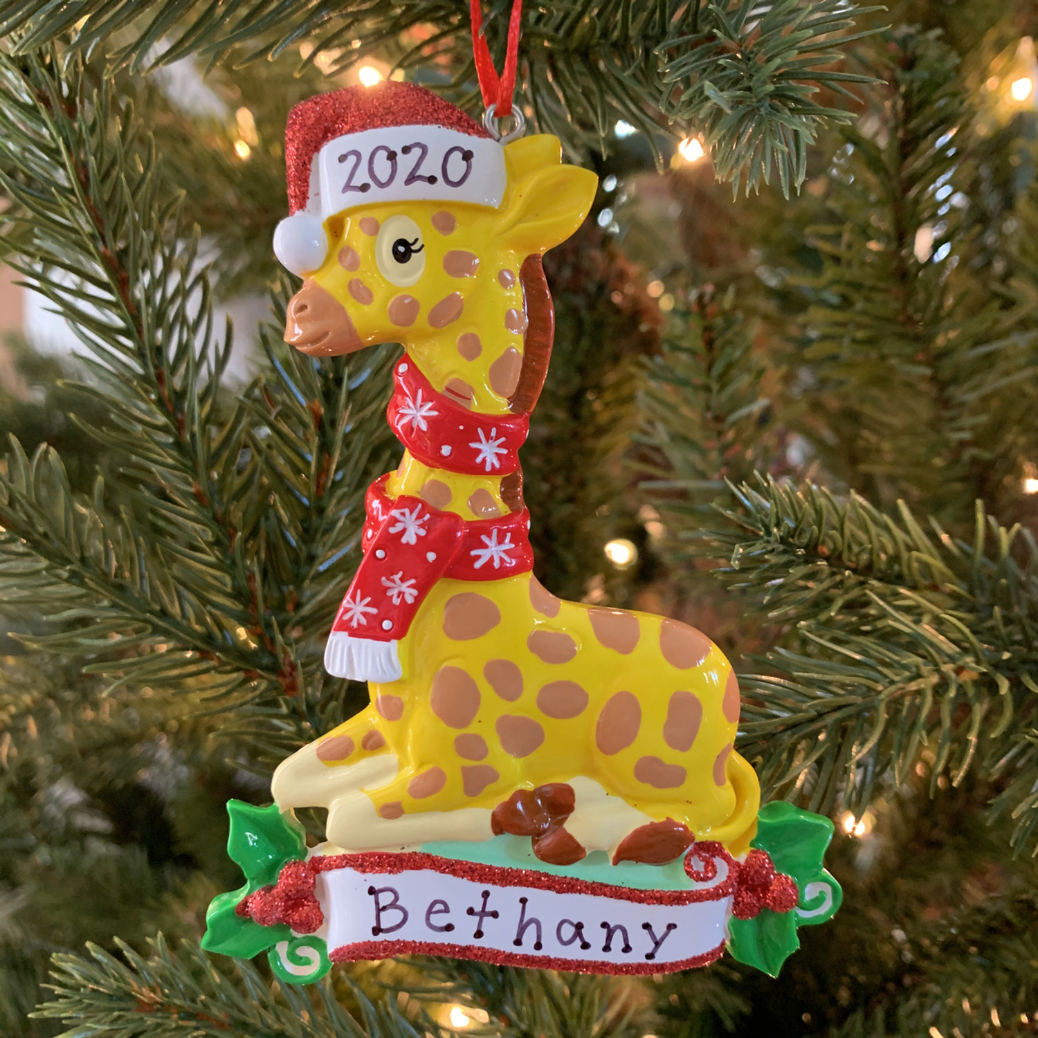 Baby Giraffe Personalized Christmas Ornament OR1850G