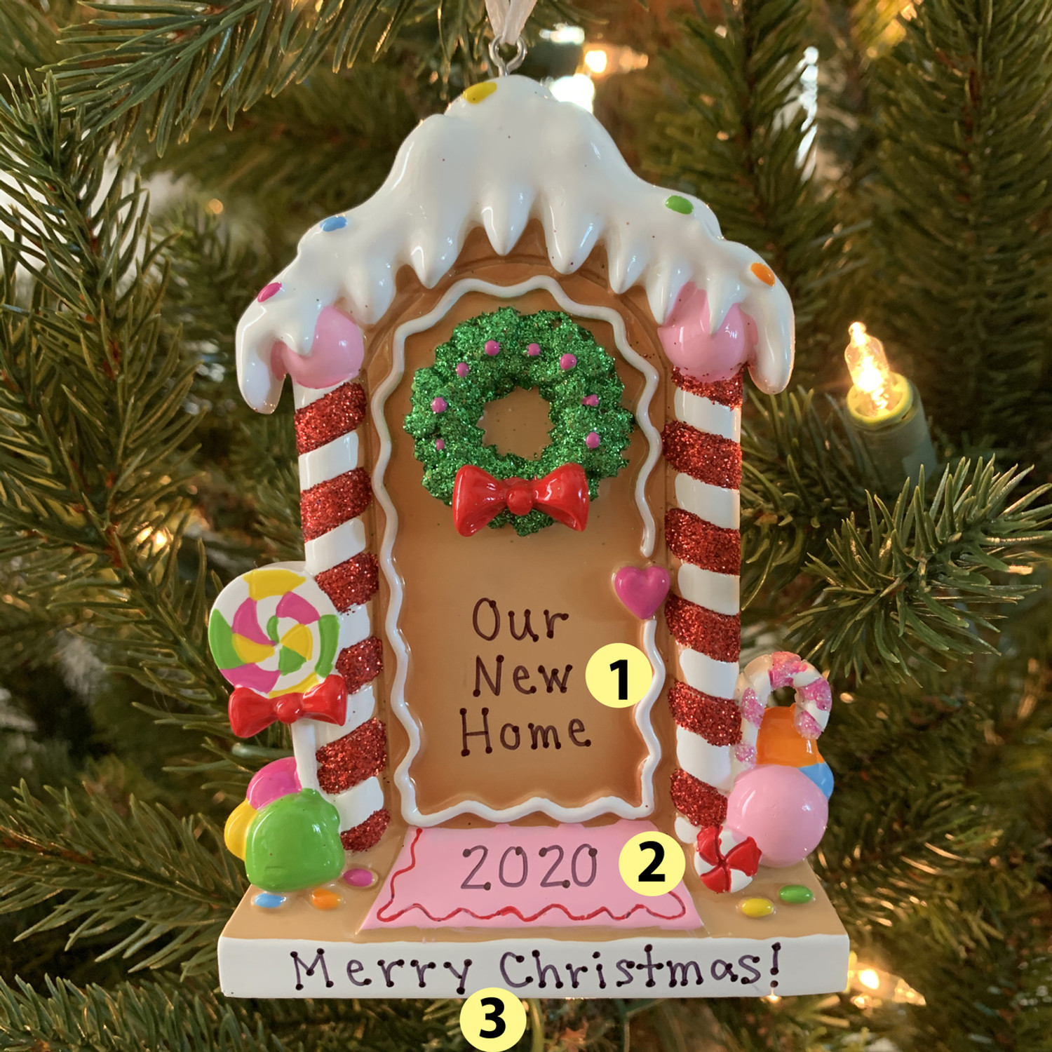 Personalized Disney Home Sweet Home Christmas Mickey customized ornament
