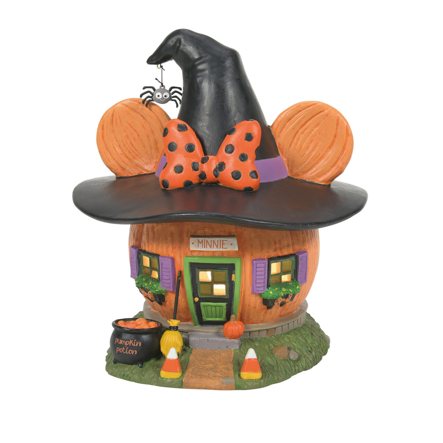 Disney Halloween Set Village Haunted House 12 Piece Ensemble Mickey, Goofy  - NEW