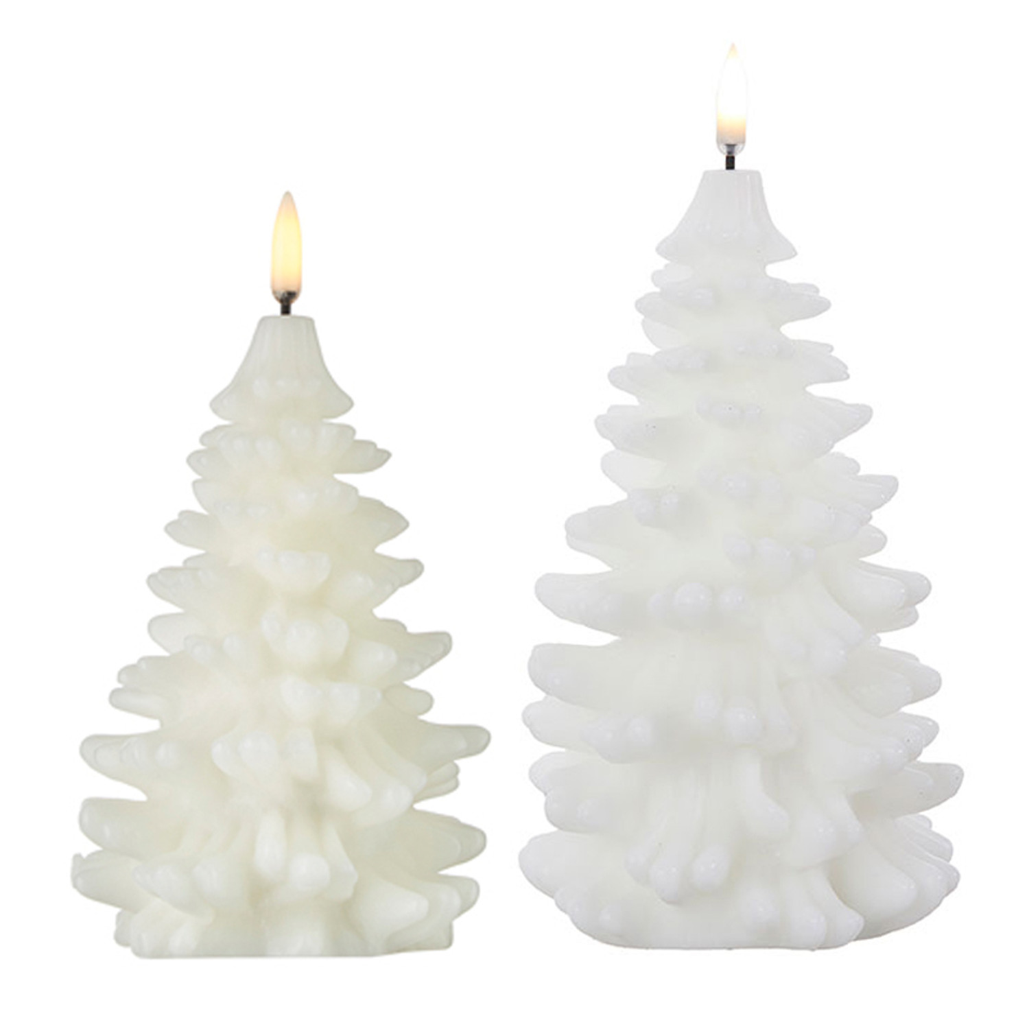 Guirlande de 20 bougies de sapin lumineuses blanches 8cm 20 LED