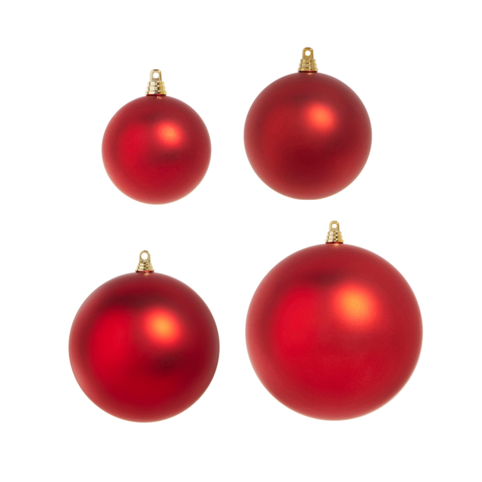 Raz 3", 4", 6", or 10" Large Red Matte Ball Christmas Ornaments Raz