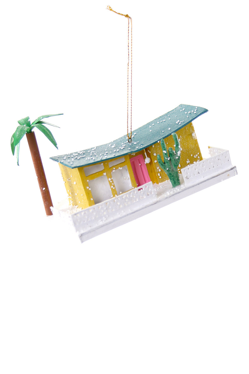 Cody Foster 5" Palm Springs Mid Century Modern House Christmas Ornament