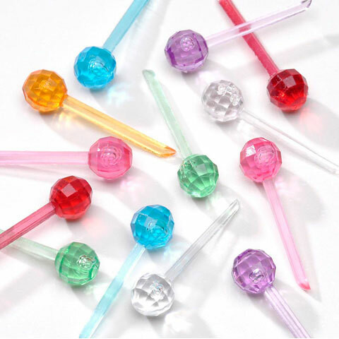 100 Pack 1" Multi Color Ceramic Tree Plastic Replacement Bird Bulbs Ceramic Christmas Tree