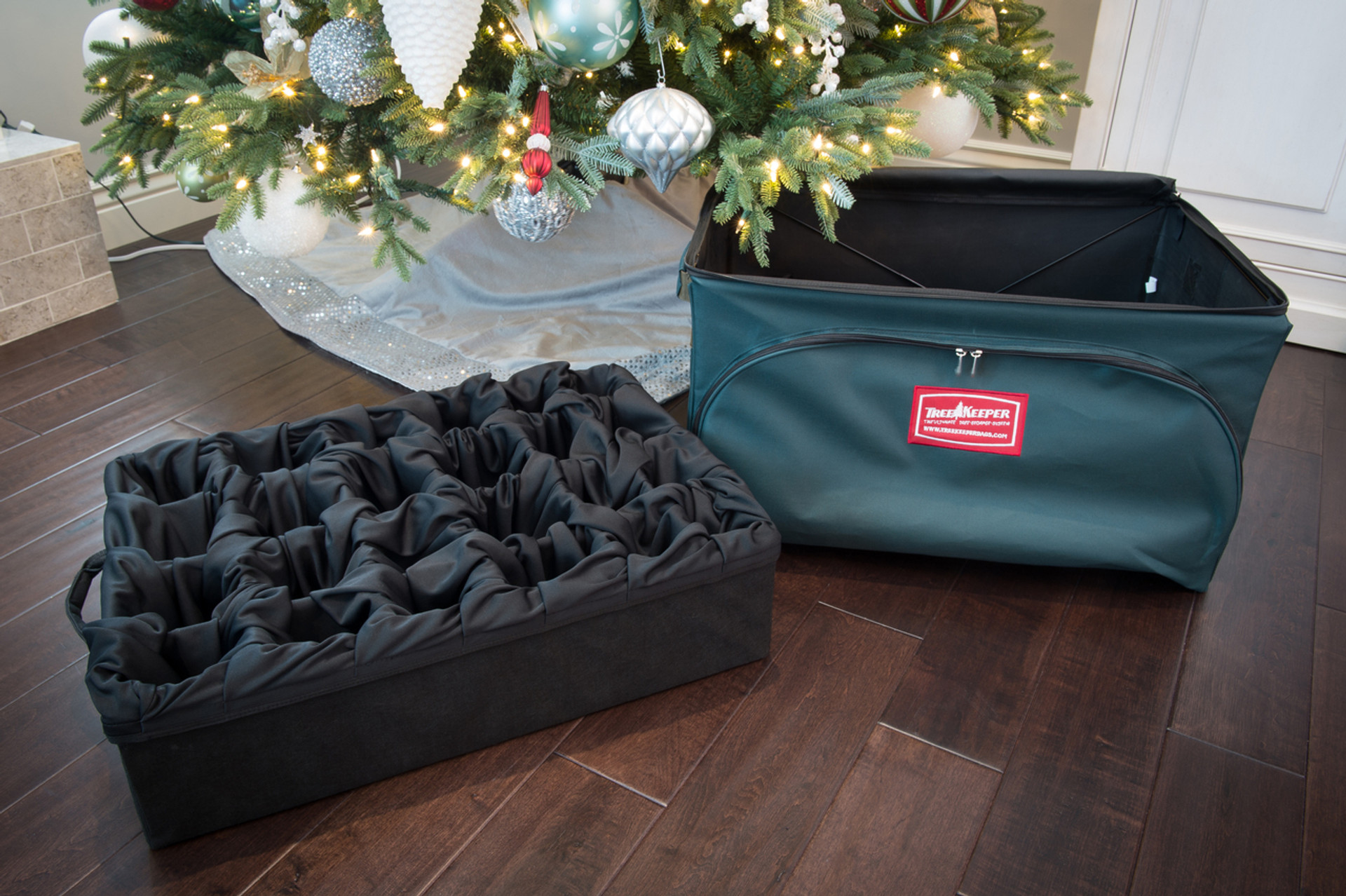 Tree Keeper 3 Tray Christmas Ornament Keeper Storage Bag with Front